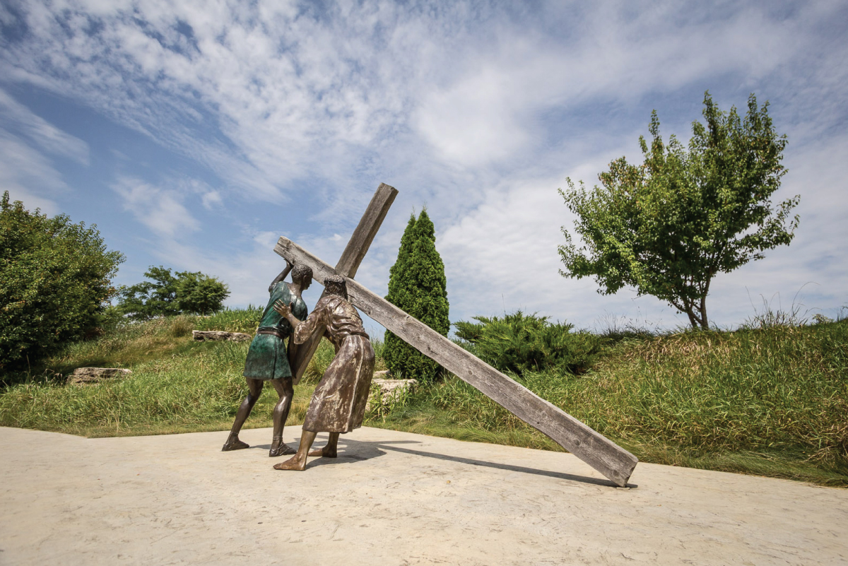 Simon of Cyrene Helps Jesus Carry His Cross